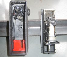 Charred fuse and fuse holder